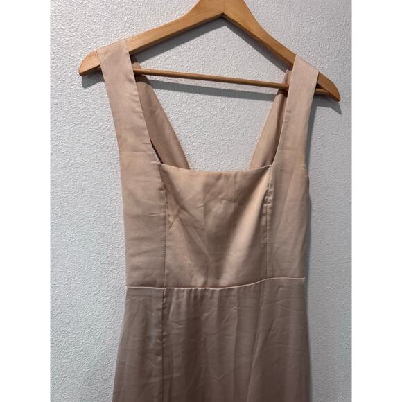 Show Me Your MuMu Claire Midi Dress Small Champagne - Picture 4 of 9